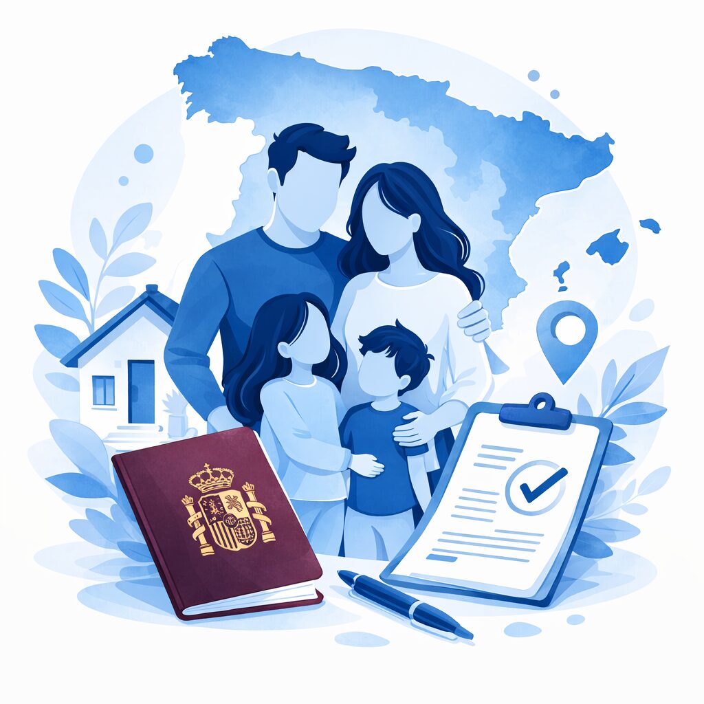 Documentación para la residencia de familiares de ciudadanos españoles y tarjeta comunitaria.