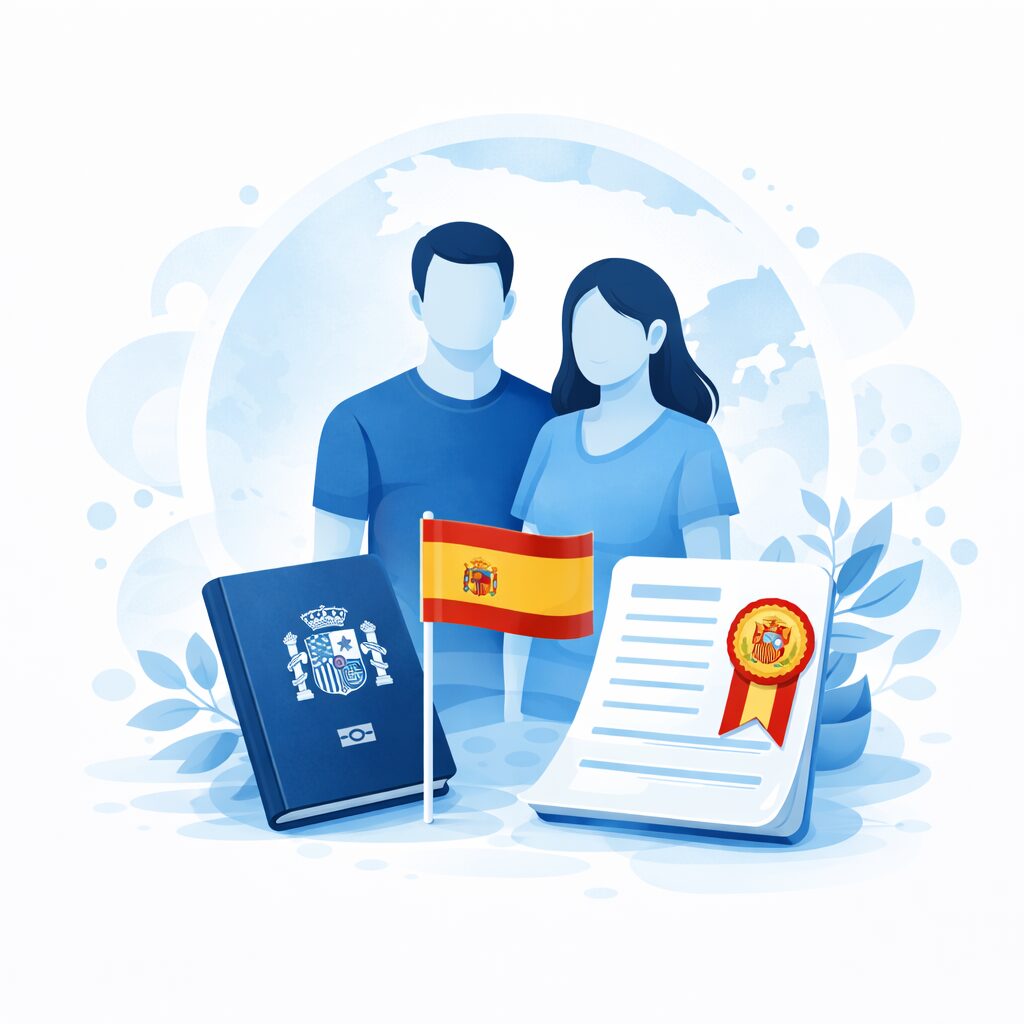 Formulario de solicitud telemática de nacionalidad española por residencia y pasaporte.