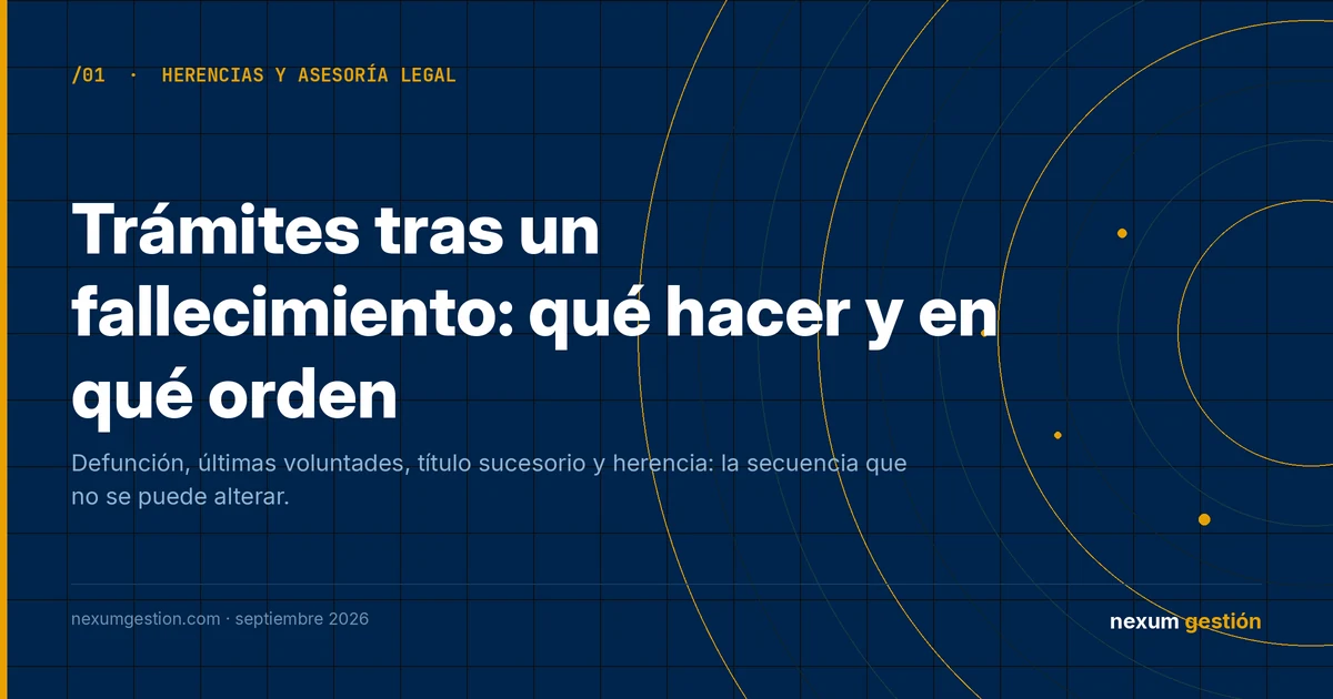 Trámites tras un fallecimiento: qué hacer y en qué orden